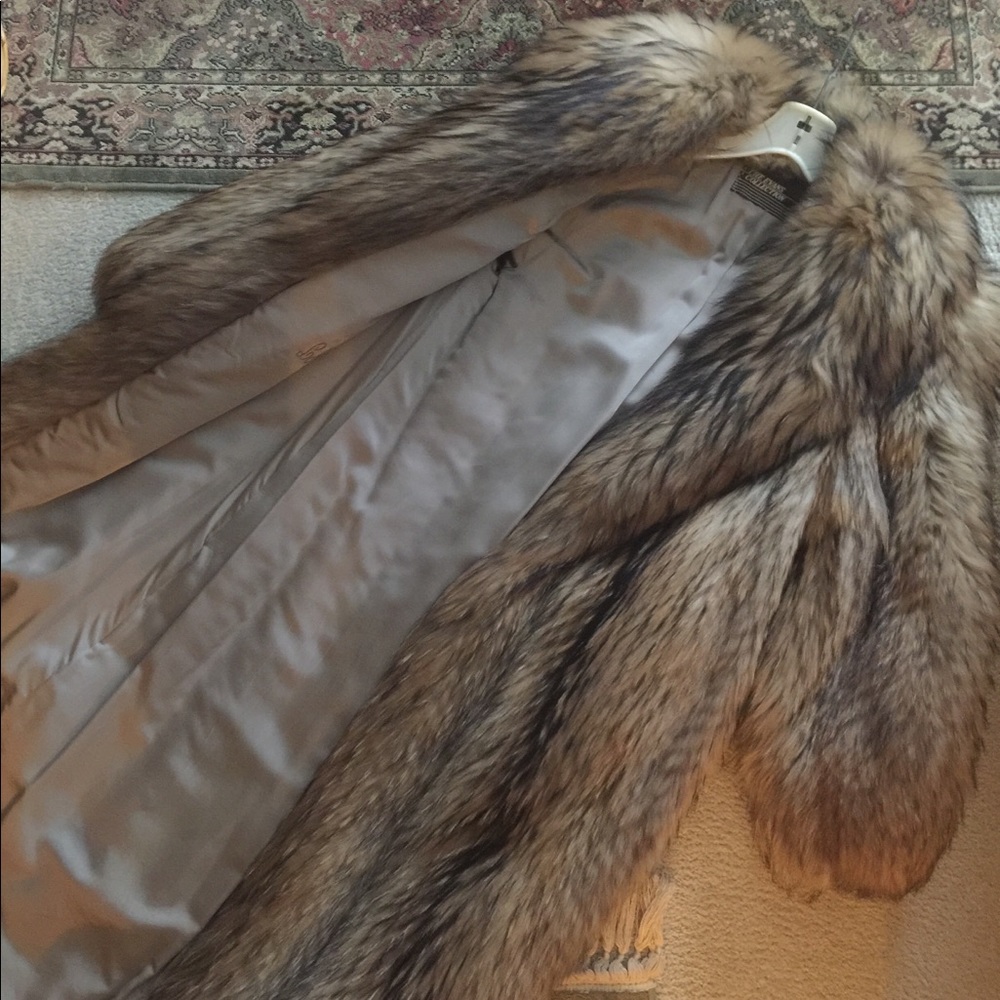Full length Finland Raccoon fur coat